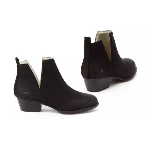 JBU Shoes - JBU | Jambu Parker Women's 10 Black Vegan Leather Ankle Bootie Comfort Low Heel